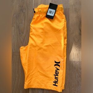 Boys Hurley Laser Orange Heather Swim Trunks XL NWT